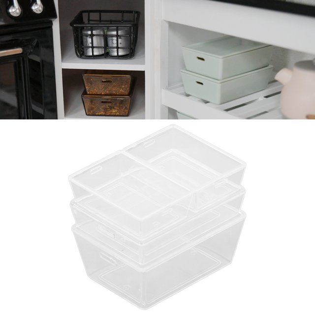 Caja De Almacenamiento Para Casa De Muñecas, Contenedor Apilable Con Gran Compatibilidad, Detalle Fino, 4 Uds., Para Casa De Muñecas En Miniatura 1:6 1:12
