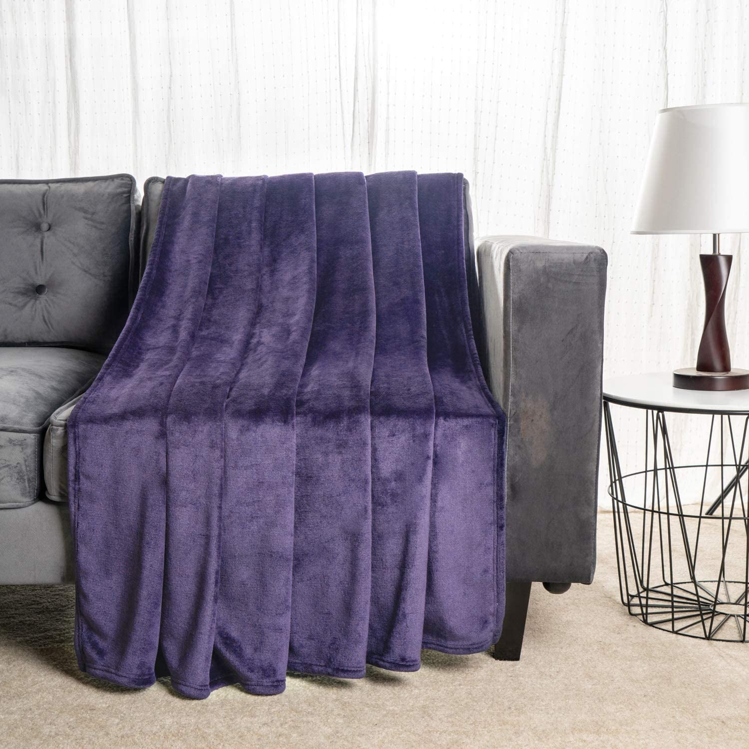 Details about   Oversized Sofa Microfiber Wearable Blanket TV Set Blanket One Size Fits All Blue