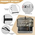 thumbnail image 6 of Renewold Toaster Oven Cover Dust-Proof Polyester Convection Oven Air Fryer Protector with Accessory Pockets and Handle Home Kitchen Decor, 22.5 x 18.5 x 13 Inches, Daisy Wood Grain, 6 of 7