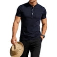 thumbnail image 2 of ASDFVBKG Men's Golf Polo Shirts Quick Dry Performance Moisture Wicking Casual Print Golf Shirts for Men Breathable Navy 2XL, 2 of 4