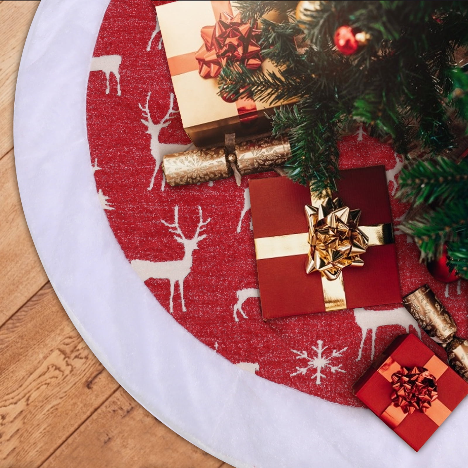 blue jean christmas tree skirt