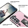 thumbnail image 3 of for Samsung S21 Case 5G 6.2 inch Heavy Duty Protective Military Grade Dual Layer Galaxy S21 Case with Screen Protector Magnetic Built-in Kickstand Phone Case for Samsung S21(Rose Gold), 3 of 7