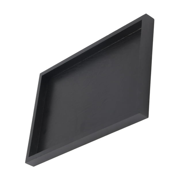 Bandeja de té de madera, bandeja de madera maciza para servir té con forma rectangular, confiable y duradera Jadeshay A