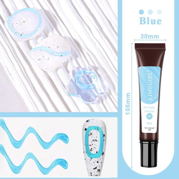 Xihbxyly Venta de liquidación Manguera Pegamento para uñas tridimensional Caramelo Macaron Gelatina Gel sin lavado Manicura