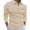 Beige, variant on VSSSJ Men's Quarter Zip Polo Shirts Regular Fit Long Sleeve Pullover Shirts Lightweight Turndown Collar Casual Fashion Solid Golf Shirts Beige XL