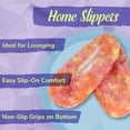 thumbnail image 3 of BambooMN Tie Dye Multicolor Fuzzy Slippers - Sunset Swirl - Small - 1 Pair, 3 of 4
