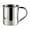 Silver, variant on Black 430ml Stainless Steel Copper Plated Smooth Mug – Coffee & Tea Cup with Copper Plated Finish – Compact & Durable for Daily Use Miyuadkai