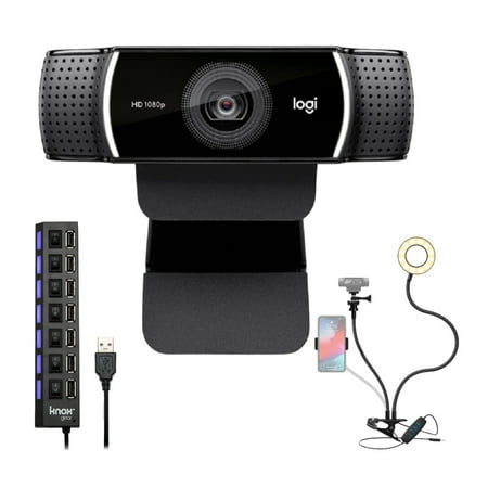 UPC: 0196271347828 | Logitech C922 Pro Stream Webcam 1080P Camera with USB Hub and Selfie Ring Light