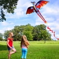 thumbnail image 3 of Hengda Kite-Upgrade Cometa Dragón Clásica Cometas Dragón Estereoscópicas Para Niños Y Adultos Fácil De Volar Para Principiantes Pascua 55 Pulgadas X 62 Pulgadas Una Sola Línea Con Cola, 3 of 8