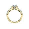 thumbnail image 2 of 1.70 T.C.W Brilliant Oval Cut Natural Diamond Latest Design Solitiare with Accents Engagement Ring for Women Solid 18K Yellow Gold Size 3, 2 of 8