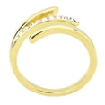 thumbnail image 4 of Womens Rings Gold Open Stainless Steel Ring with Top Grade Crystal in Clear, 4 of 7