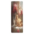 thumbnail image 5 of BZSMCE Yoga Mat Women Cat Resting Near Flowers Fitness Mat, 5 of 9