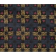 thumbnail image 4 of oneOone Coton Flex Tissu Check & Triangle Imprimé Ikat Tissu à Coudre BTY 40 Pouces de Large, 4 of 4