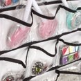 thumbnail image 2 of Hanging Travel Organizer, 42 Large Clear Zipper Pockets for Makeup, Toiletry, Cosmetics, Underwear, Jewelry, Lingerie Holder Bag for Women - Closet, Wall or Door Pink, 2 of 6