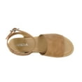 thumbnail image 5 of Soda Topic Open Toe Buckle Ankle Strap Espadrilles Flatform Wedge Casual Sandal, 5 of 5