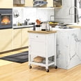thumbnail image 6 of Small White Cart - 4 Caster Wheels - Kitchen Cleaning - Transport Easily, 6 of 6