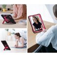 thumbnail image 5 of Dteck Case for iPad Pro 11 inch 2024,Shockproof Silicone + PC 3-Layer Protection Kickstand Case Heavy Duty Cover for iPad Pro 11-in. (M4) 2024,Black+Rose, 5 of 7