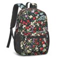 thumbnail image 2 of Pioneer Flower Floral Print Pattern 17" School Backpacks for Teens,Waterproof Oxford Fabric,S-Shape Padded Straps for School,Travel,Hiking,Camping, 2 of 5