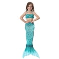 thumbnail image 1 of Disfraz De Sirena De Halloween Para Niños Traje De Baño De Playa Bikini De Tres Piezas, 1 of 4