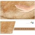 thumbnail image 2 of Round Area Rugs,Orange Fluffy Shaggy Area Rugs for Bedroom , Soft Fuzzy Rugs for Girls Bedroom, Shaggy Carpet for Kids Room, Non Slip Small Bedside Rug, 14 Inch, 2 of 4