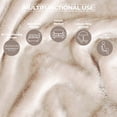 thumbnail image 3 of Superior Fleece Plush Fluffy Soft Blanket, Solid Linen, Throw, 3 of 7