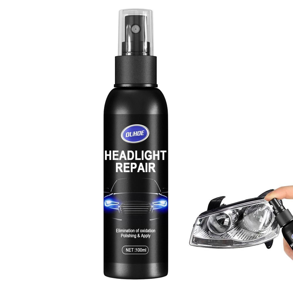 Qmisify Headlight Cleaner, 100ml Car Headlight Cleaner Spray, Heavy Duty  Headlight Clear Coat Spray, Fast & Easy Clear Head Light Lens Plasticc