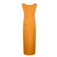 thumbnail image 4 of Jzuxvd Women's Jersey V-Neck Tank Maxi Length Dress Yellow L, 4 of 5