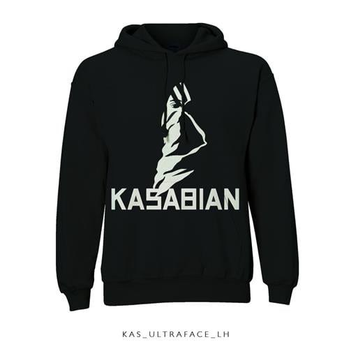 Kasabian Unisex Pullover Hoodie Sweatshirt Ultra Face (Small)