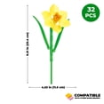 thumbnail image 3 of Brickmaster Botanicals Daffodil Flower Building Kit, 32-Piece Set for Spring Decor and Easter Gift, Ages 8+, 3 of 7