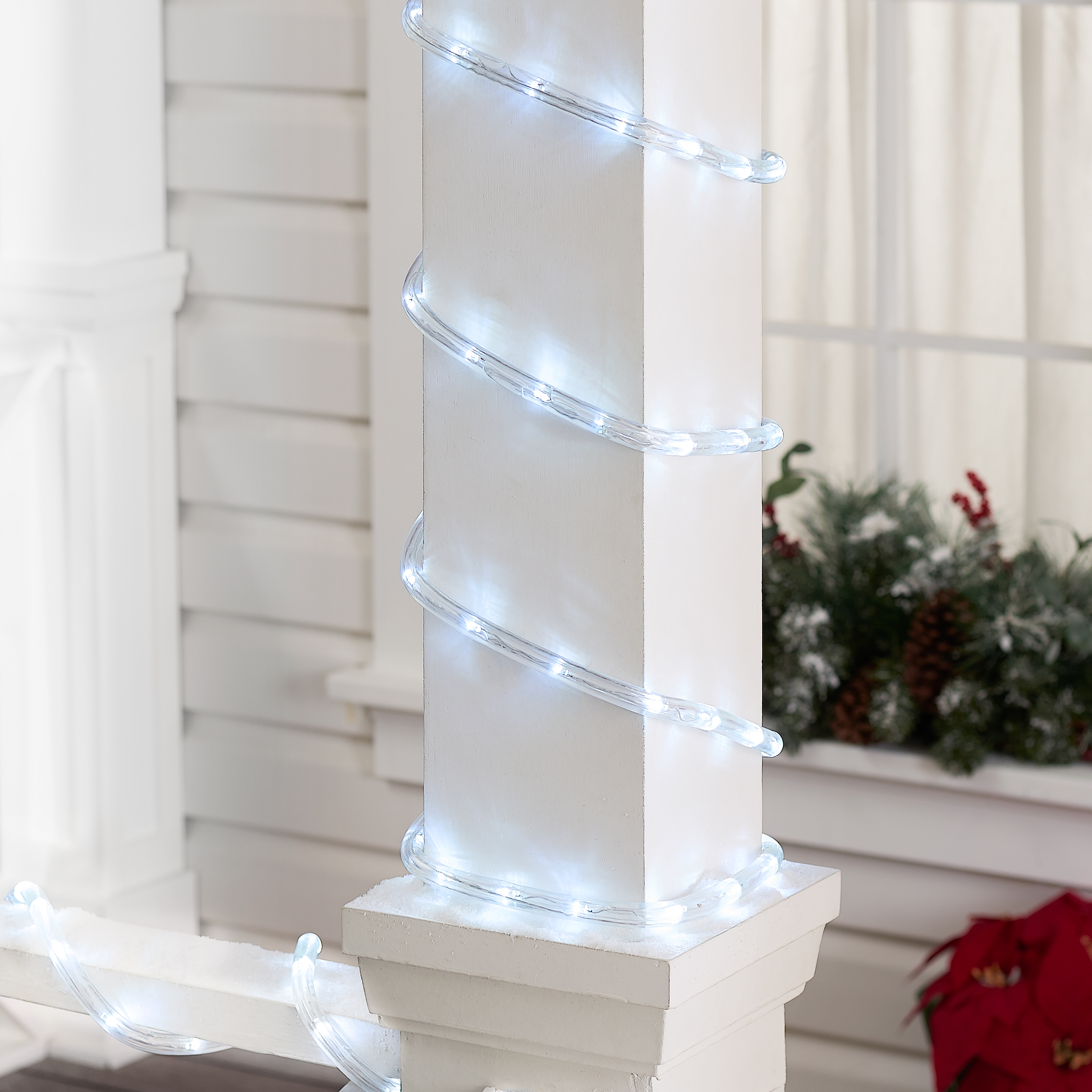 Holiday Time Indoor and Outdoor LED Cool White Rope Christmas Lights, 15' - image 2 of 4