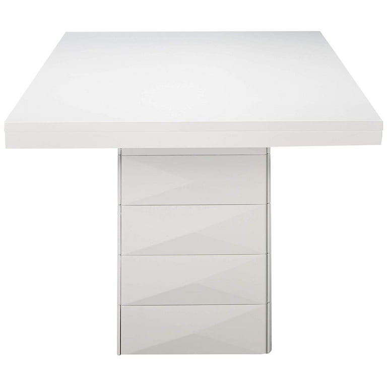 Lexie White Wood Contemporary 71 Rectangular Dinette Formal Dining Room Table Com Lexie White Wood Contemporary 71, Rectangular Pedestal Table White