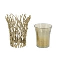 thumbnail image 4 of A&B Home Mabrey Aluminum Branch Glass Candle Holder - 8.5"Dia. x 9.5"H - Gold/Clear, 4 of 5