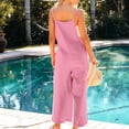thumbnail image 6 of Diufon Cotton Linen Rompers for Women Solid Color Bodysuits Sleeveless Playsuits with Pockets, 6 of 7