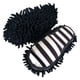 thumbnail image 3 of Pantufs de trapeador de chenil de microfibra, punta abierta desmontable, cómodo trapeador de limpieza perezoso para cocina, el hogar, el hogar, negro Macarena Zapatillas de trapeador, 3 of 7