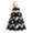 Moon, variant on DIY Halloween Fabric Tree with Witch Hat Topper, Purple & Green Tiered Patchwork Design, Witches Broom Tabletop Decor for Home, Hat Style, 1 Count