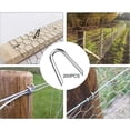 thumbnail image 6 of 200 Pieces Fencing Nails U Staples Yard Fasteners Rust Resistant for Chain Link Fence and Wire Mesh, 6 of 7