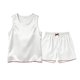 thumbnail image 4 of Estilo Verano Conjunto de Niños de Color Sólido Cuello Redondo sin Mangas Y Pantalones Cortos Dos Piezas de Ropa de Casa para Niños, 4 of 8