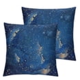 thumbnail image 2 of Acheng Decorative Square Pillow Covers Galaxy Star, Starry Universe Constellation Galaxy Space Throw Pillow Case Set of 2, Soft Cushion Cover Pillowcases for Home Bedroom Sofa Armchair White, 2 of 6
