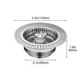 thumbnail image 3 of Stainless Steel Sink Strainer Drain Filter Kitchen Basin Stopper Core Dishwasher Vegetable Sink Basket Plug, 3 of 6