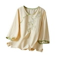 thumbnail image 1 of Cardigan d'Été pour Femme à Broderie Chinoise - Style Rétro, Léger, Décontracté, Tailles M-TTTG avec Buste/manches/longueur, 1 of 6