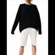 thumbnail image 2 of Suéter de Punto de Larga para Mujer, Jersey de Cuello Redondo, Suéter Informal Holgado. Negro Talla Única, 2 of 7