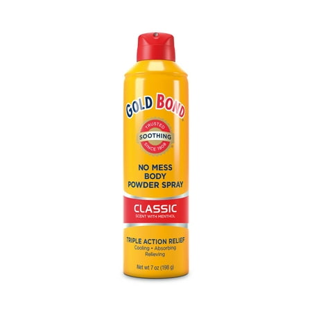 Gold Bond No Mess Body Powder Spray Classic Scent with Menthol - 7