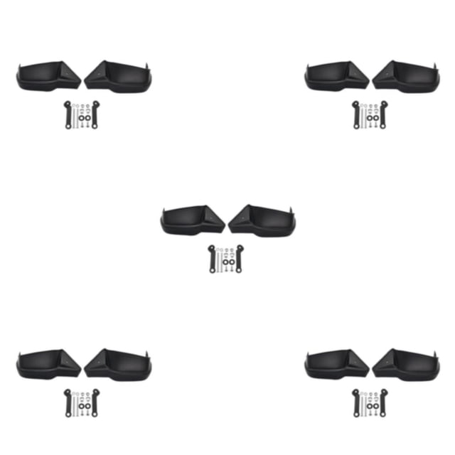 Transemion Windshield Hand Guard Motorcycle Accessory For Outdoor Enthusiasts ABS Motorcycle Handlebar Protector black 5Set