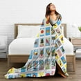 thumbnail image 5 of Yibo Colorful Print Blanket Flannel Soft and Comfortable Anti-static Bed Sofa Blanket, 5 of 5