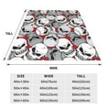 thumbnail image 6 of LNWH Seamless Abstract Skull Cartoon Pattern Throw Blanket, Flannel Sofa Blankets for All Seasons, 80"x60", 6 of 8