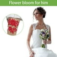 thumbnail image 3 of fenze Wedding Garters for Bride Bridal Lace Garter Set of 2 Floral Leg Ring with Hand Sewn Faux Pearls (Red), 3 of 5