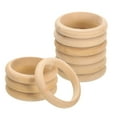 thumbnail image 1 of Unique Bargains Wooden Bangle Bracelet, 10 Pack 81mm - Log Retro Macrame Rings, Unfinished Smooth Wooden Rings for Crafts, 1 of 6