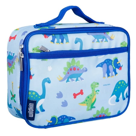 

Wildkin Kids Insulated Lunch Box for Boy and Girls BPA Free (Dinosaur Land Blue)