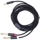 thumbnail image 2 of Cable adaptador 3683, malla tejida de algodón, macho de 3,5mm a Cable adaptador de altavoz de sintonización de Audio Dual de 6,35mm, 3m/9,8 pies, 2 of 8