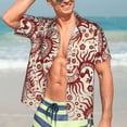 thumbnail image 7 of Bingfone Men's Short Sleeve Button Down Shirts Hawaiian Dragons1 Printed Beach Shirt, 7 of 7